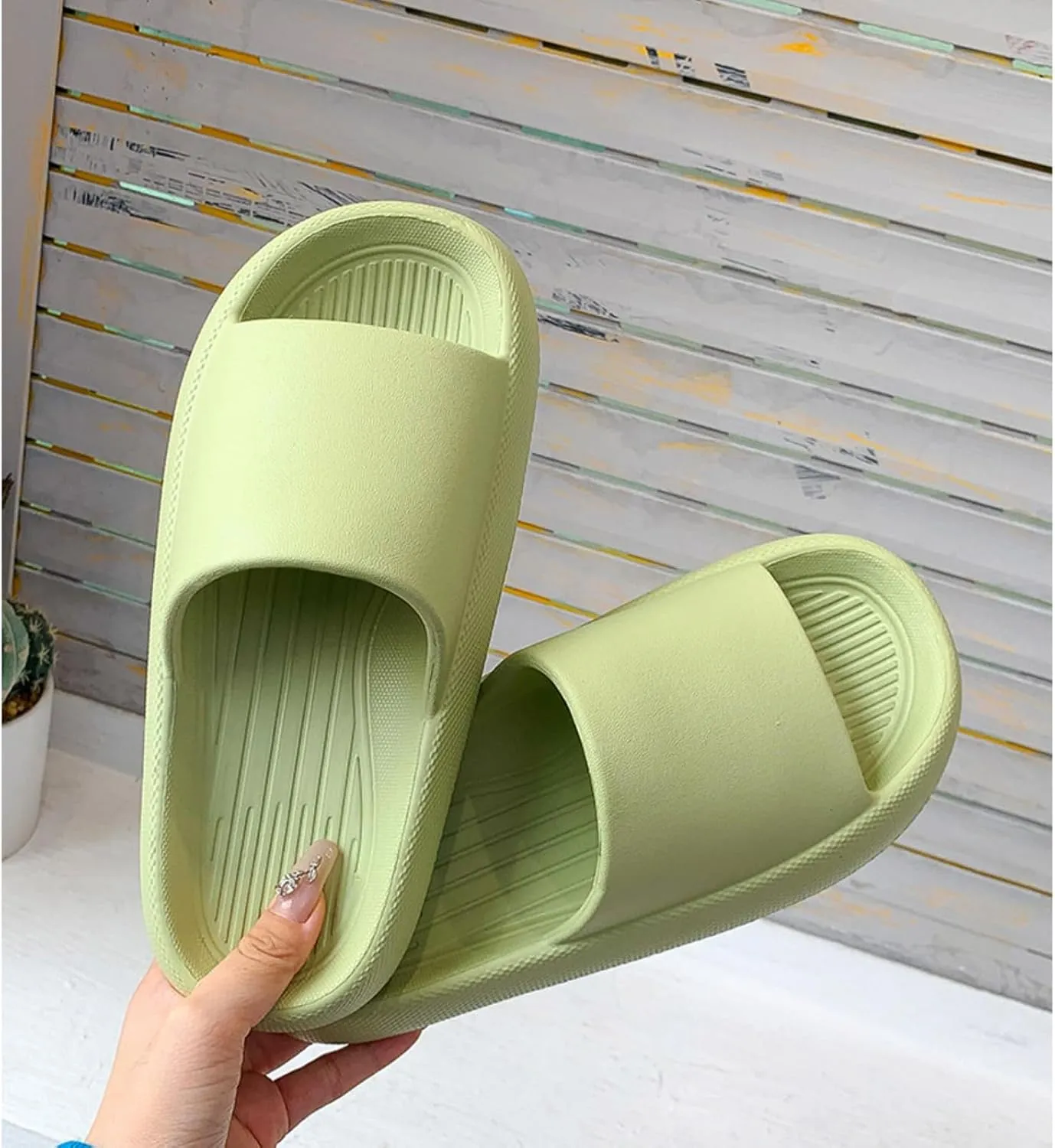 Soft Sole Slippers, Thick Sole Slippers, EVA Quiet Non-Slip Durable Lightweight, Indoor Outdoor Cool Sandals, Comfortable Summer Footwear