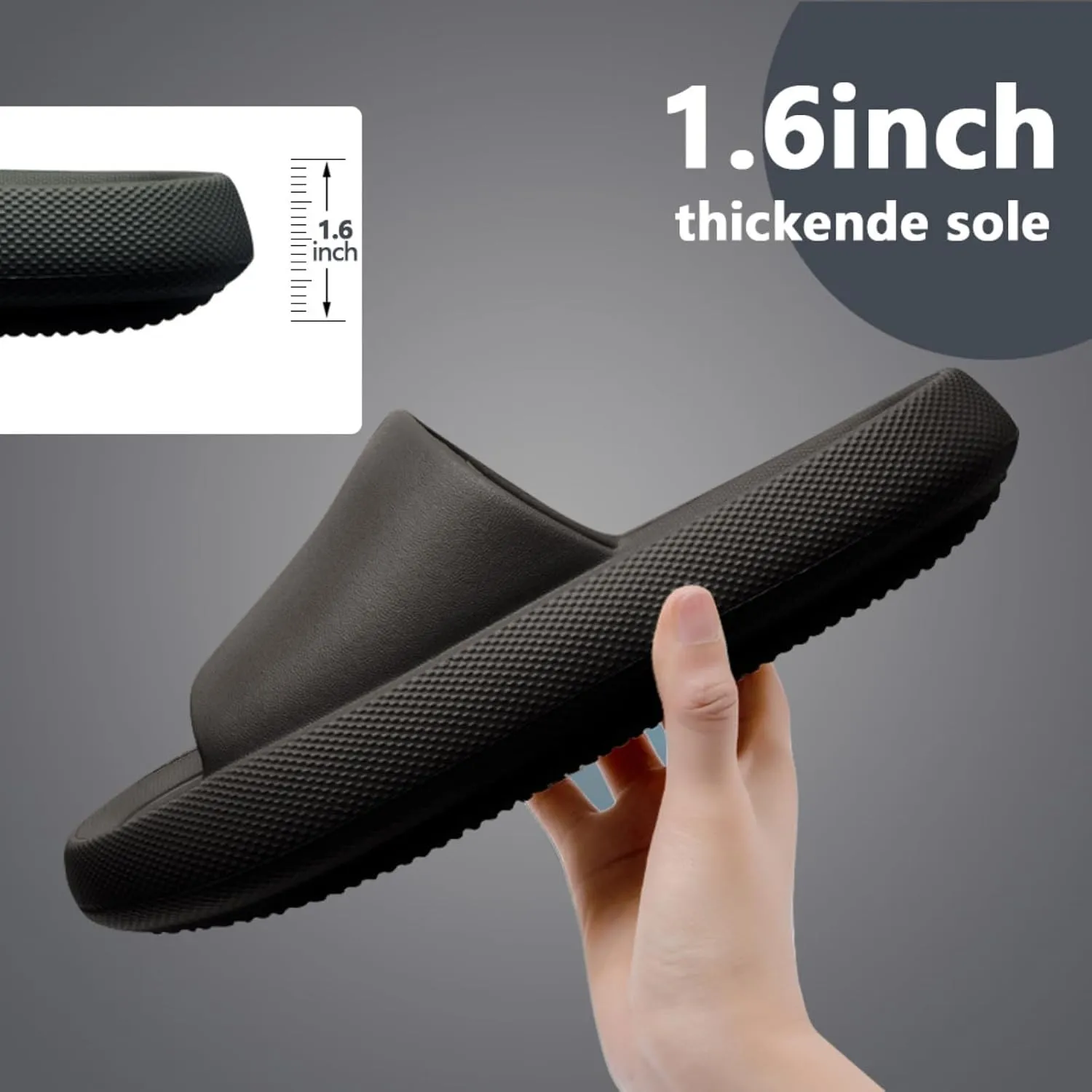 Soft Sole Slippers, Thick Sole Slippers, EVA Quiet Non-Slip Durable Lightweight, Indoor Outdoor Cool Sandals, Comfortable Summer Footwear