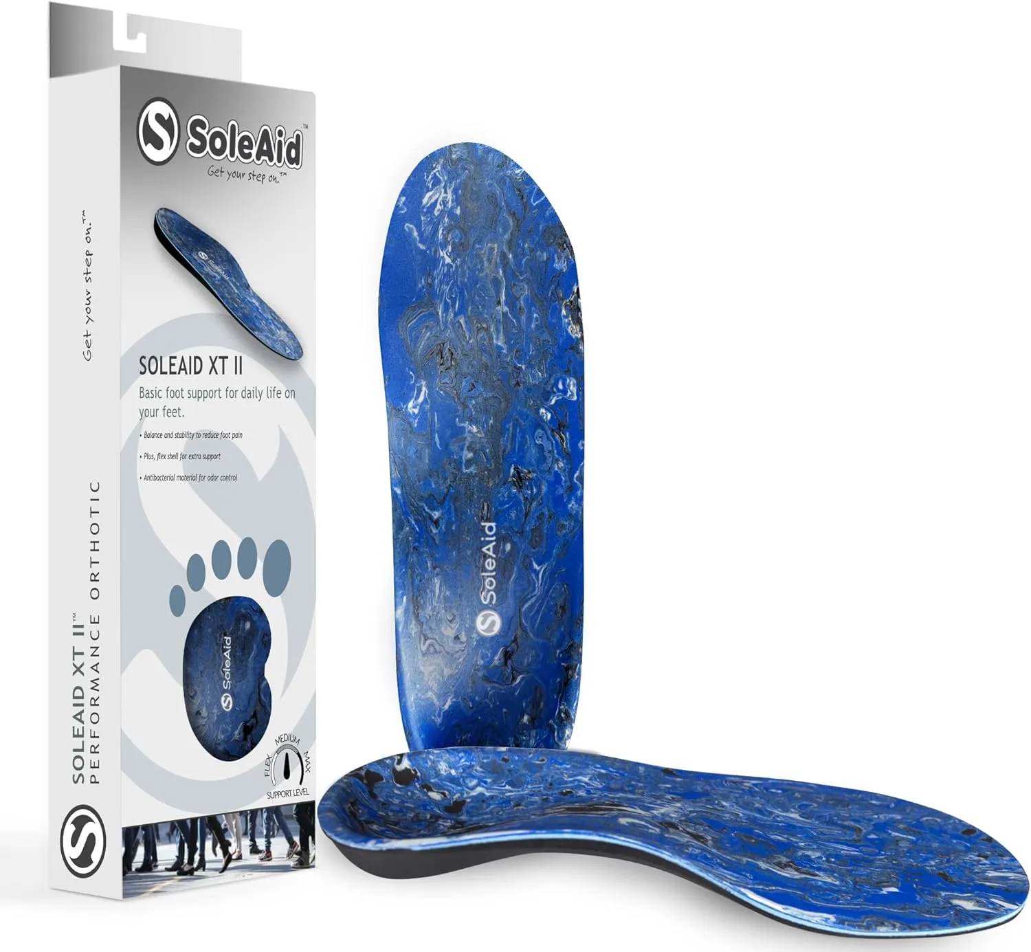 SoleAid XTII Insoles - 3-Layer Performance Insole, Semi-Rigid Arch Support - Light Weight, Shock Absorbing, Anti-Fatigue, Functional Foot Supports for Plantar Fasciitis (Men's 7-7.5 / Women's 9-9.5)