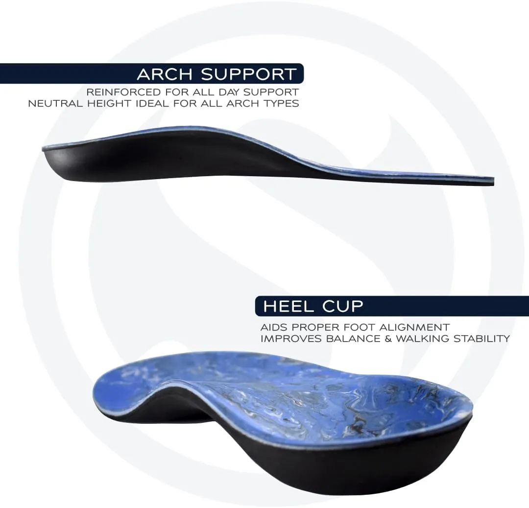 SoleAid XTII Insoles - 3-Layer Performance Insole, Semi-Rigid Arch Support - Light Weight, Shock Absorbing, Anti-Fatigue, Functional Foot Supports for Plantar Fasciitis (Men's 7-7.5 / Women's 9-9.5)