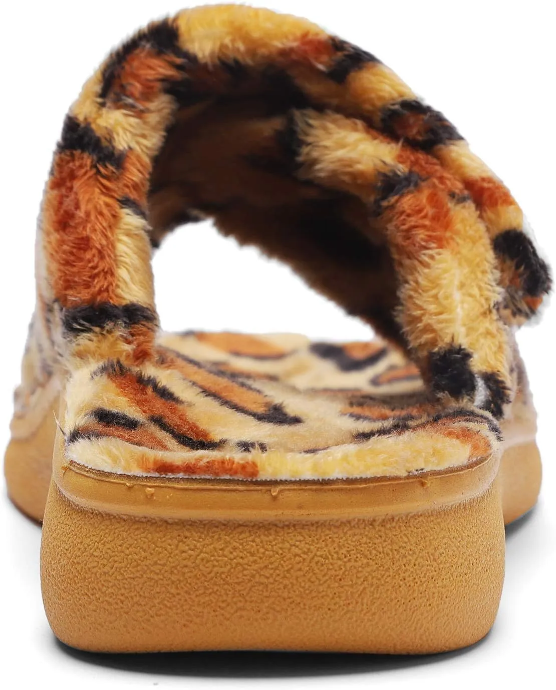 SOLLBEAM Women's Plantar Fasciitis Fuzzy House Orthopedic Adjustable Slippers With Arch Support Orthotic Heel Cup Sandals For Ladies