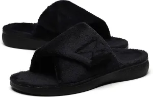 SOLLBEAM Women's Plantar Fasciitis Fuzzy House Orthopedic Adjustable Slippers With Arch Support Orthotic Heel Cup Sandals For Ladies