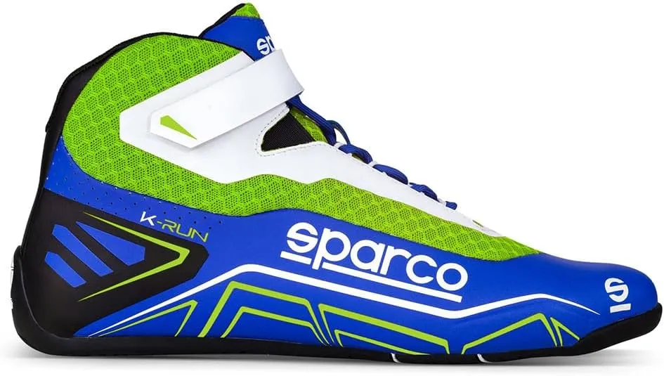 Sparco K-Run Shoes Size 41 Blue/Green Fluo