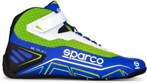 Sparco K-Run Shoes Size 41 Blue/Green Fluo