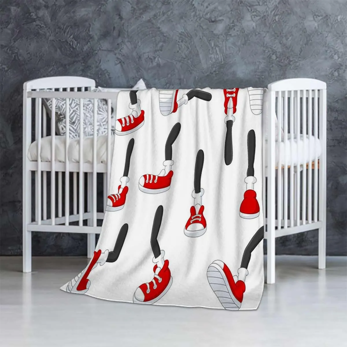 Sport Shoes Sneakers Cozy Soft Lightweight Throw Blankets Warm Plush Blankets and Throws Couch Sofa Bed Camping Travel Picnic Outdoor Blanket 32x48 Inches
