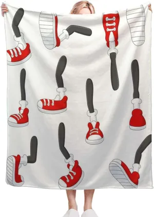 Sport Shoes Sneakers Cozy Soft Lightweight Throw Blankets Warm Plush Blankets and Throws Couch Sofa Bed Camping Travel Picnic Outdoor Blanket 32x48 Inches
