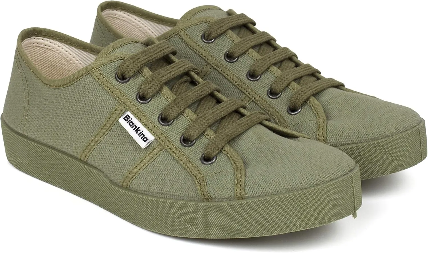 St. Tropez Sustainable Sneakers for Women - Classic Style Breathable Eco Canvas Upper, Comfy Low Wedge Rubber Sole, Artisan Crafted and Handmade Shoes, Made in Europe