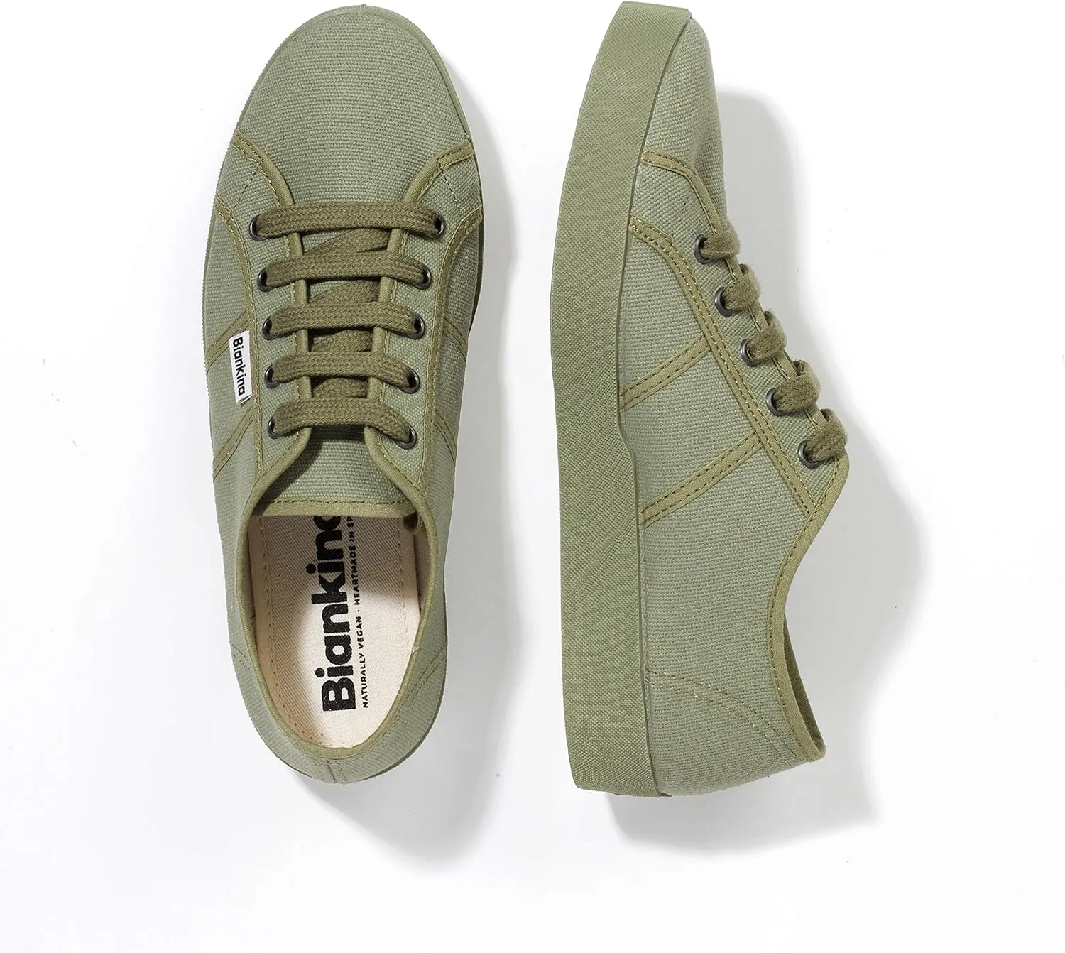 St. Tropez Sustainable Sneakers for Women - Classic Style Breathable Eco Canvas Upper, Comfy Low Wedge Rubber Sole, Artisan Crafted and Handmade Shoes, Made in Europe