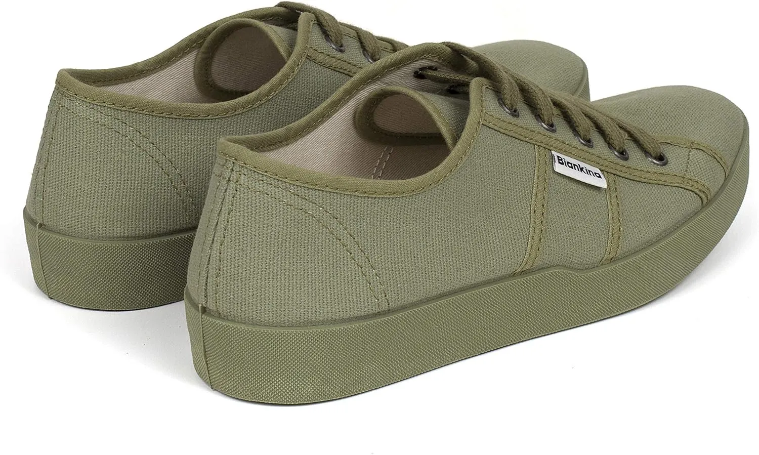 St. Tropez Sustainable Sneakers for Women - Classic Style Breathable Eco Canvas Upper, Comfy Low Wedge Rubber Sole, Artisan Crafted and Handmade Shoes, Made in Europe