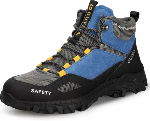 Steel Toe Boots for Men Fashionable Work Boots for Men Comfortable Construction Boots for Men Lightweight Safety Boots Industrial Steel Toe Shoes for Men Utility Indestructible Shoes