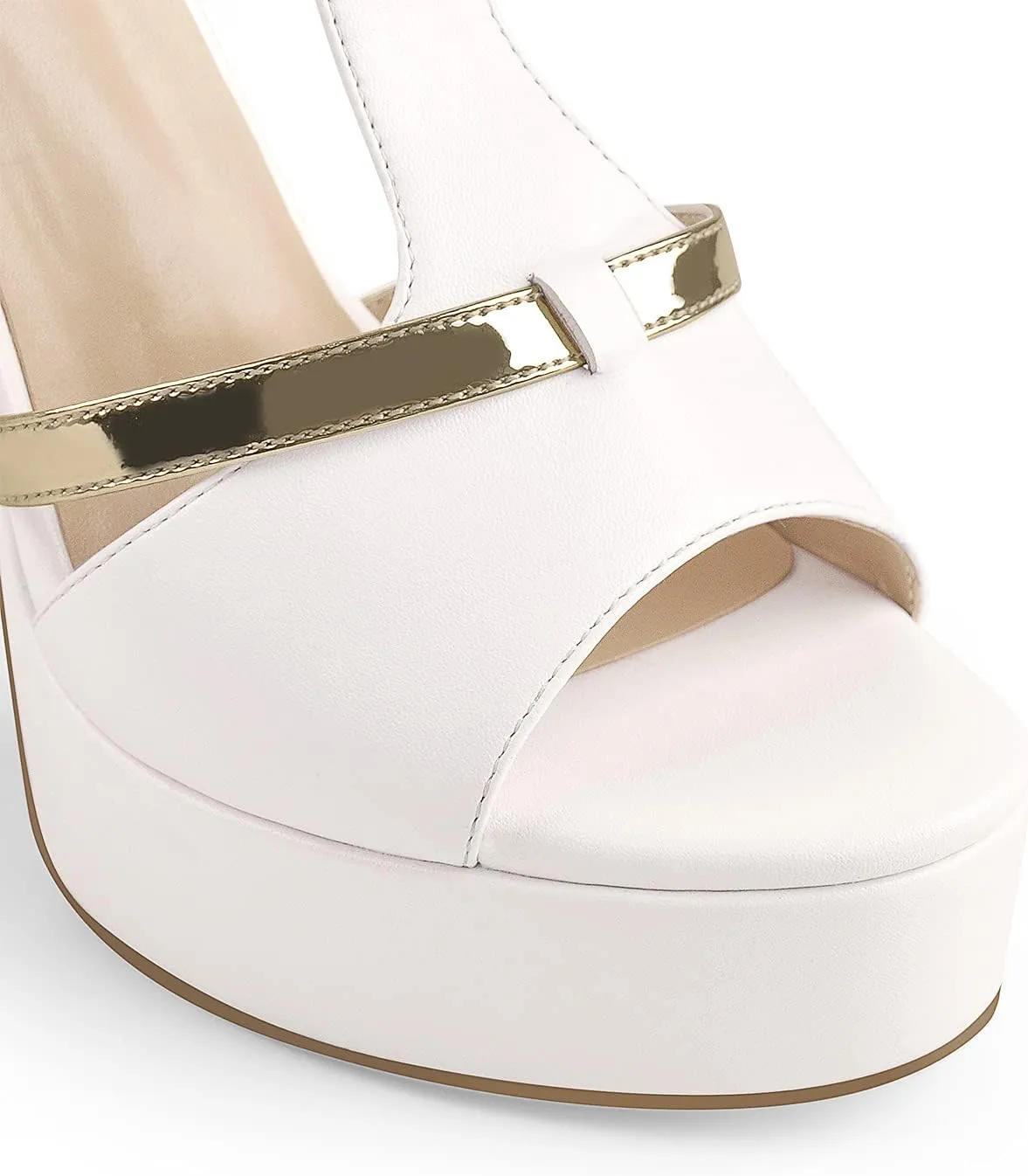 Stiletto High Heel Platform Peep Open Toe Ankle Strap Sandals
