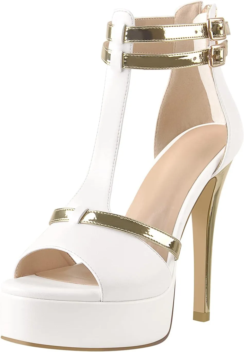 Stiletto High Heel Platform Peep Open Toe Ankle Strap Sandals
