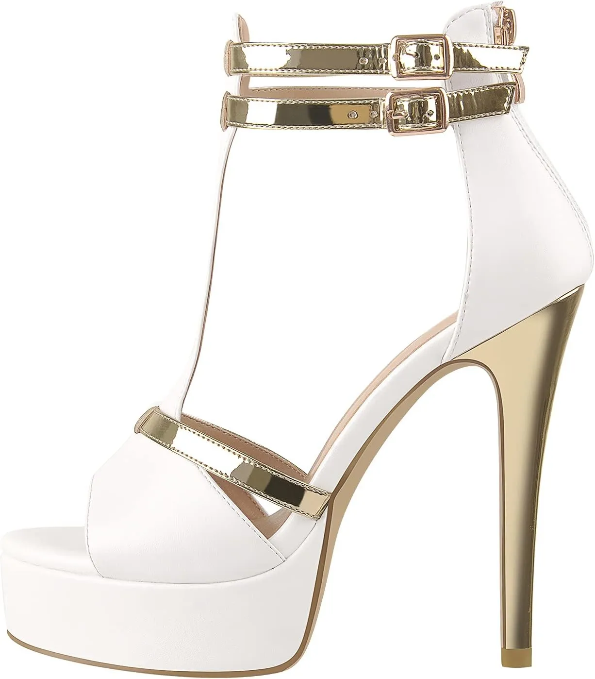 Stiletto High Heel Platform Peep Open Toe Ankle Strap Sandals