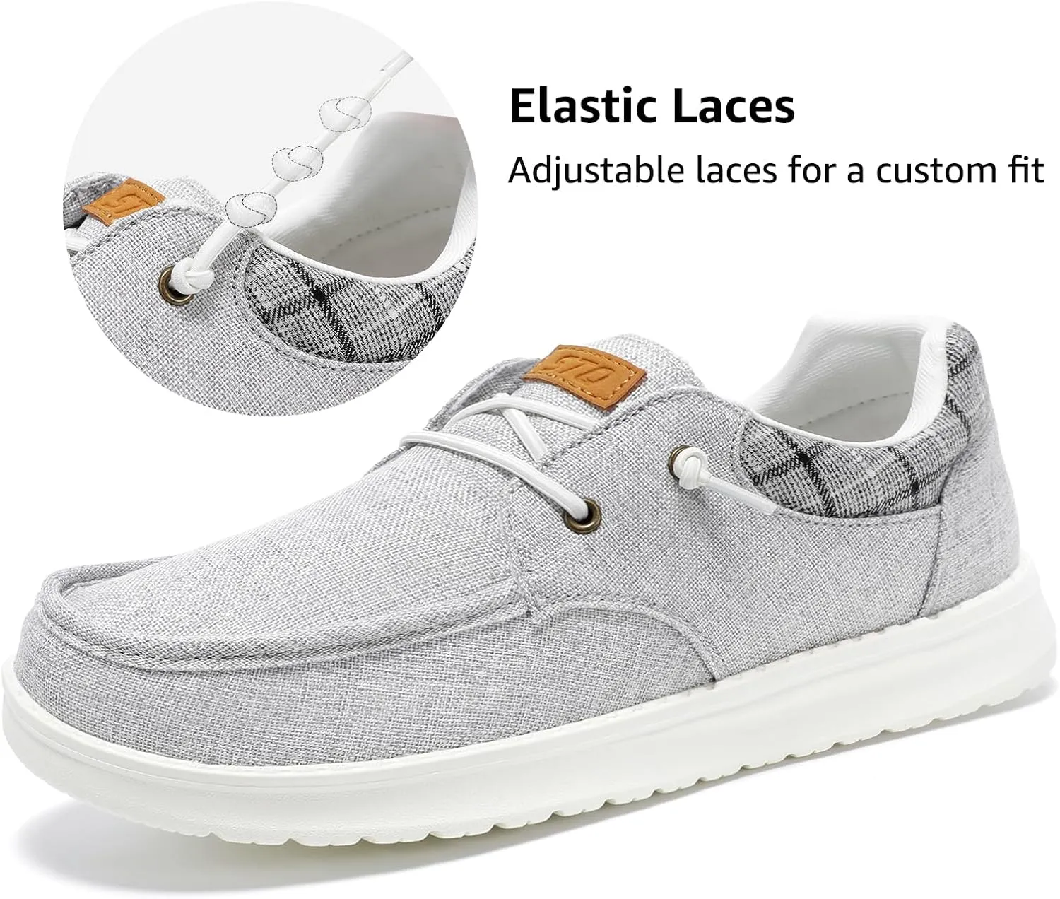 STQ Men's Lace up Loafers丨Orthopedic Ultralight Boat Casual Shoes with Arth Support