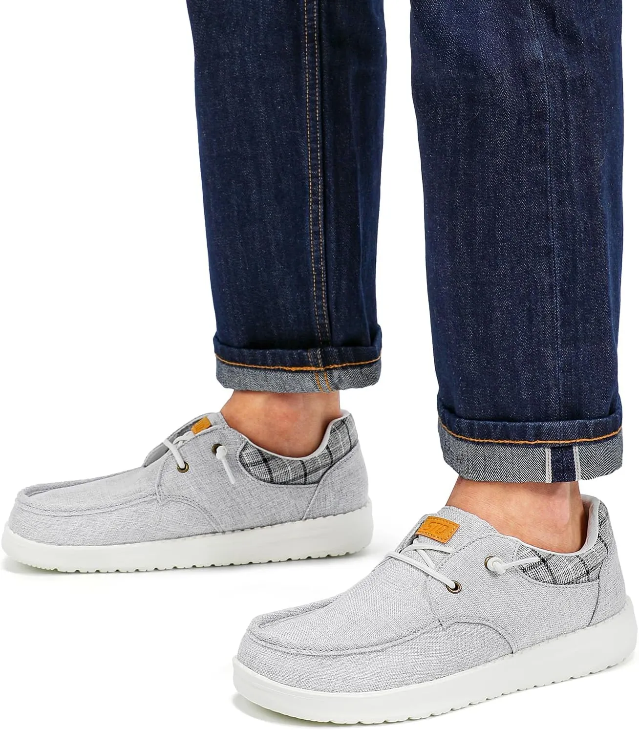 STQ Men's Lace up Loafers丨Orthopedic Ultralight Boat Casual Shoes with Arth Support