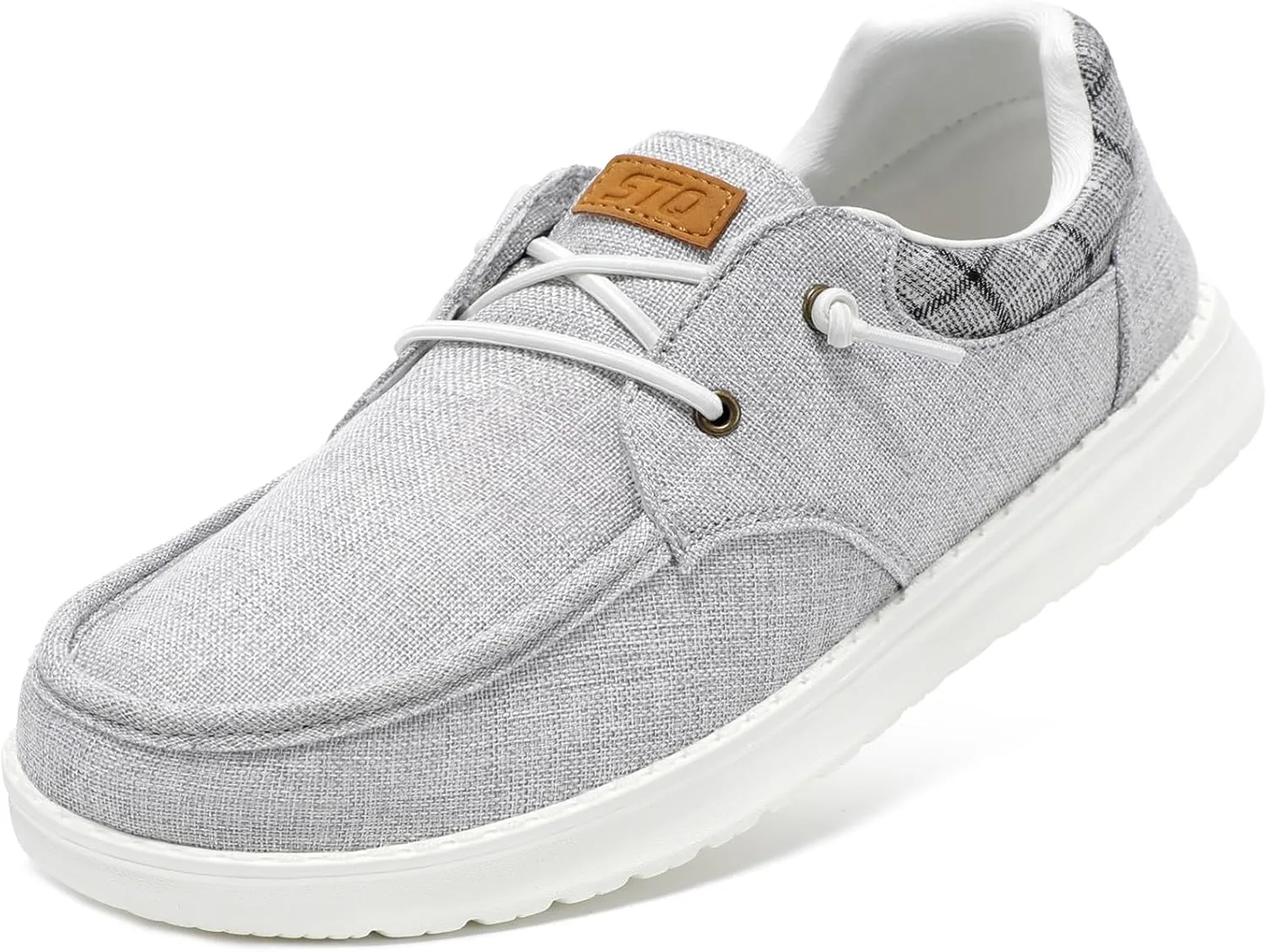 STQ Men's Lace up Loafers丨Orthopedic Ultralight Boat Casual Shoes with Arth Support