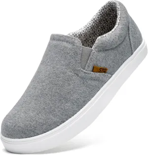 STQ Wide Toe Box Slip On Shoes for Women | Business Casual Shoes for Women Trendy Fashion Sneakers Lightweight Loafers Shoes