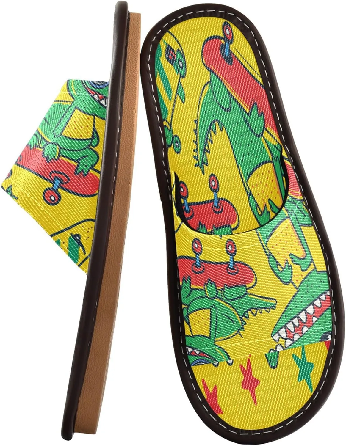 Summer Slipper Crocodile Cartoon Star Yellow Indoor House Men Women Quick Drying Slippers