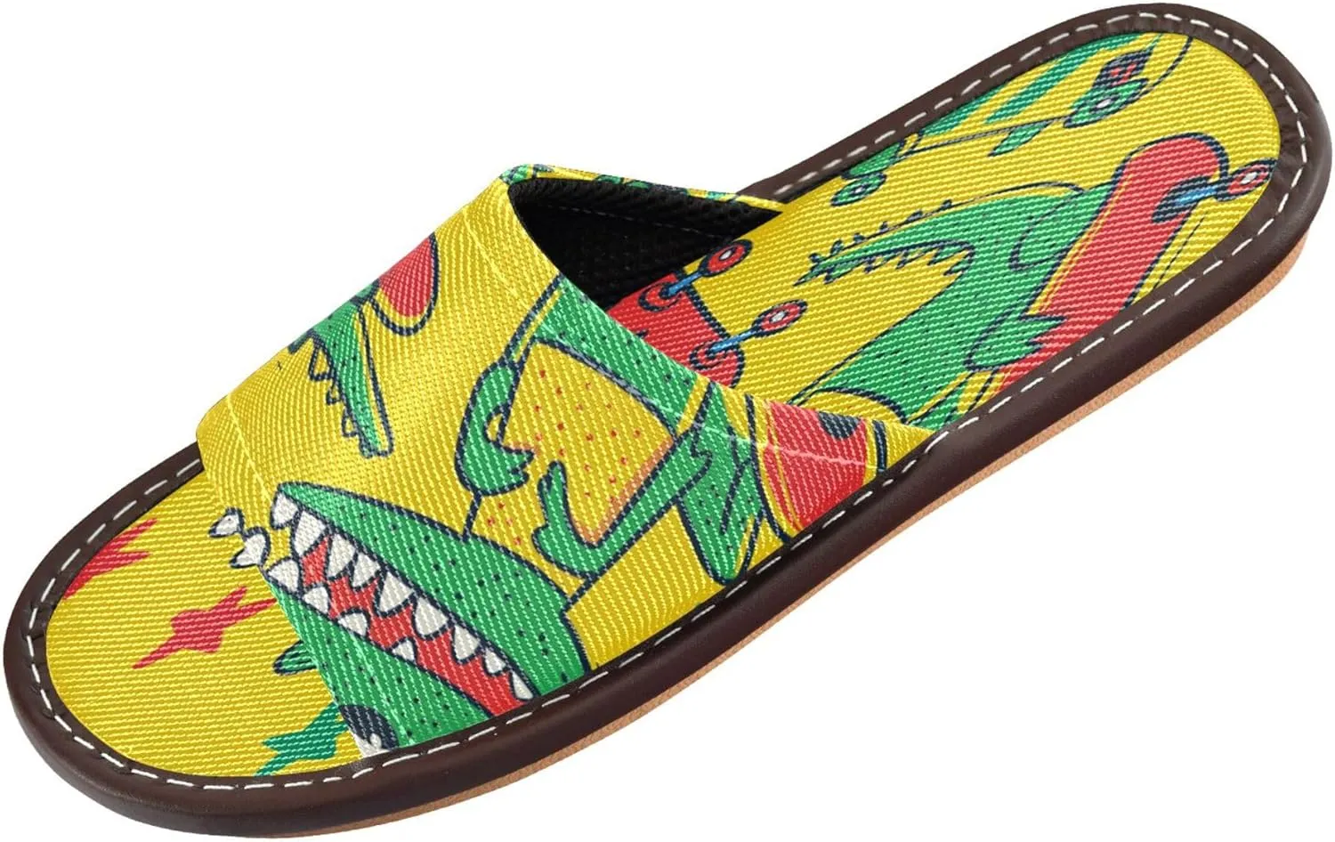 Summer Slipper Crocodile Cartoon Star Yellow Indoor House Men Women Quick Drying Slippers