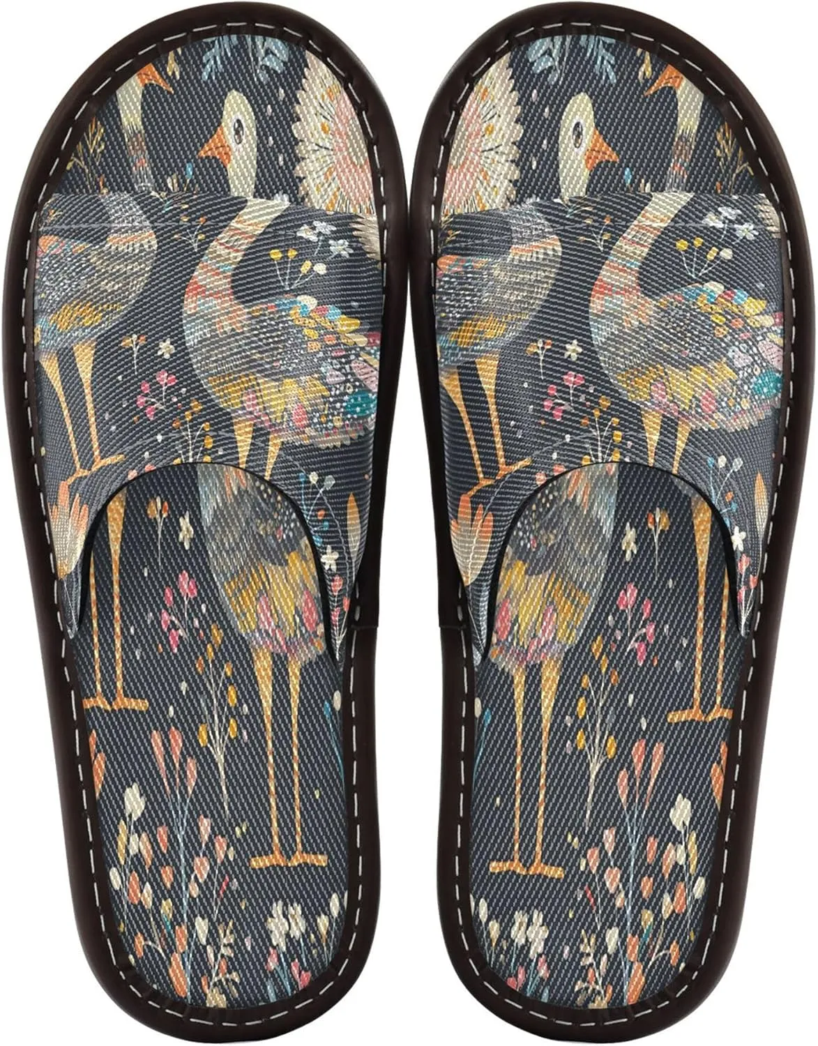 Summer Slipper Ostrich Ethnic Graphic Bird Indoor House Men Women Quick Drying Slippers