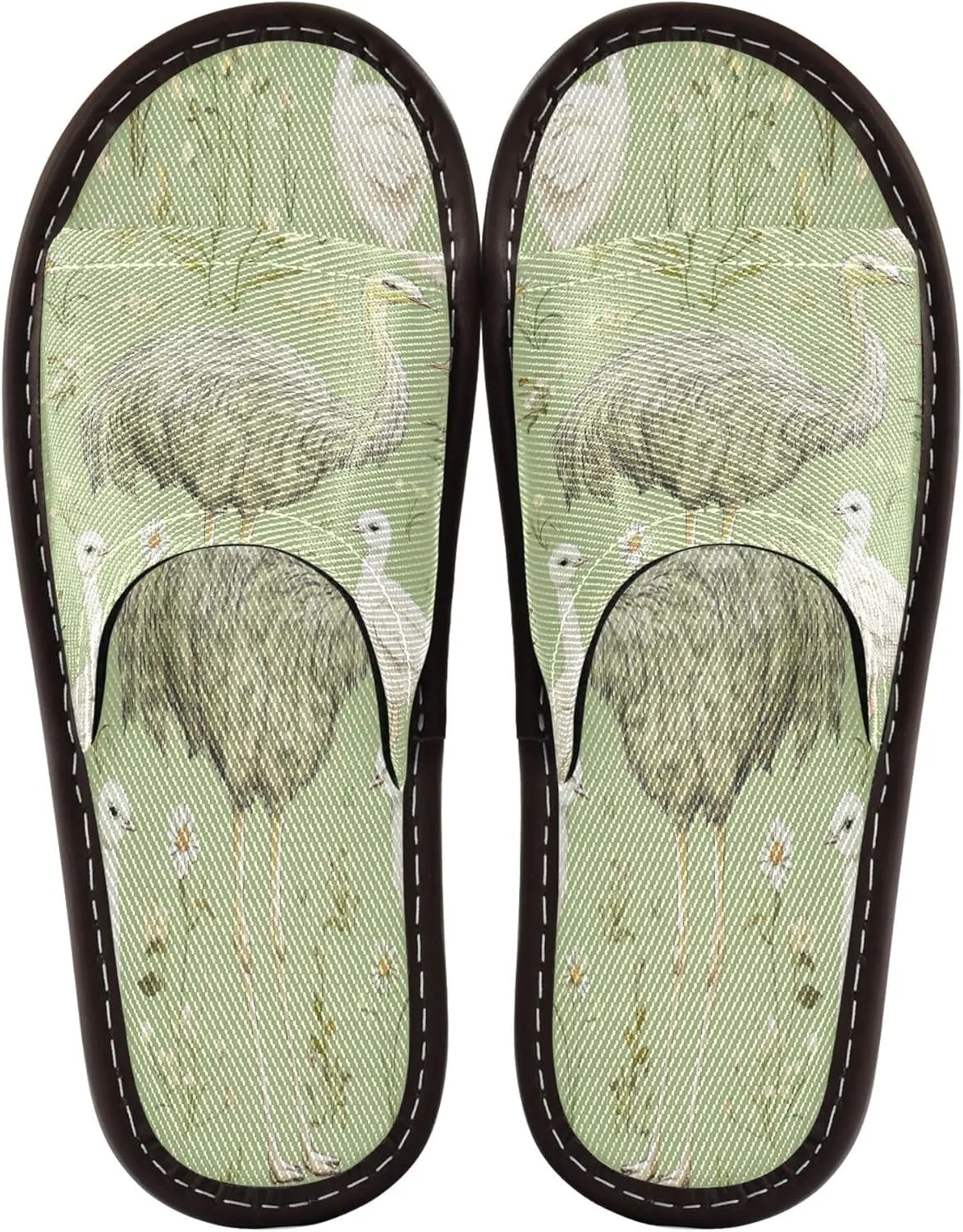 Summer Slipper Ostrich Green Flower Indoor House Men Women Quick Drying Slippers
