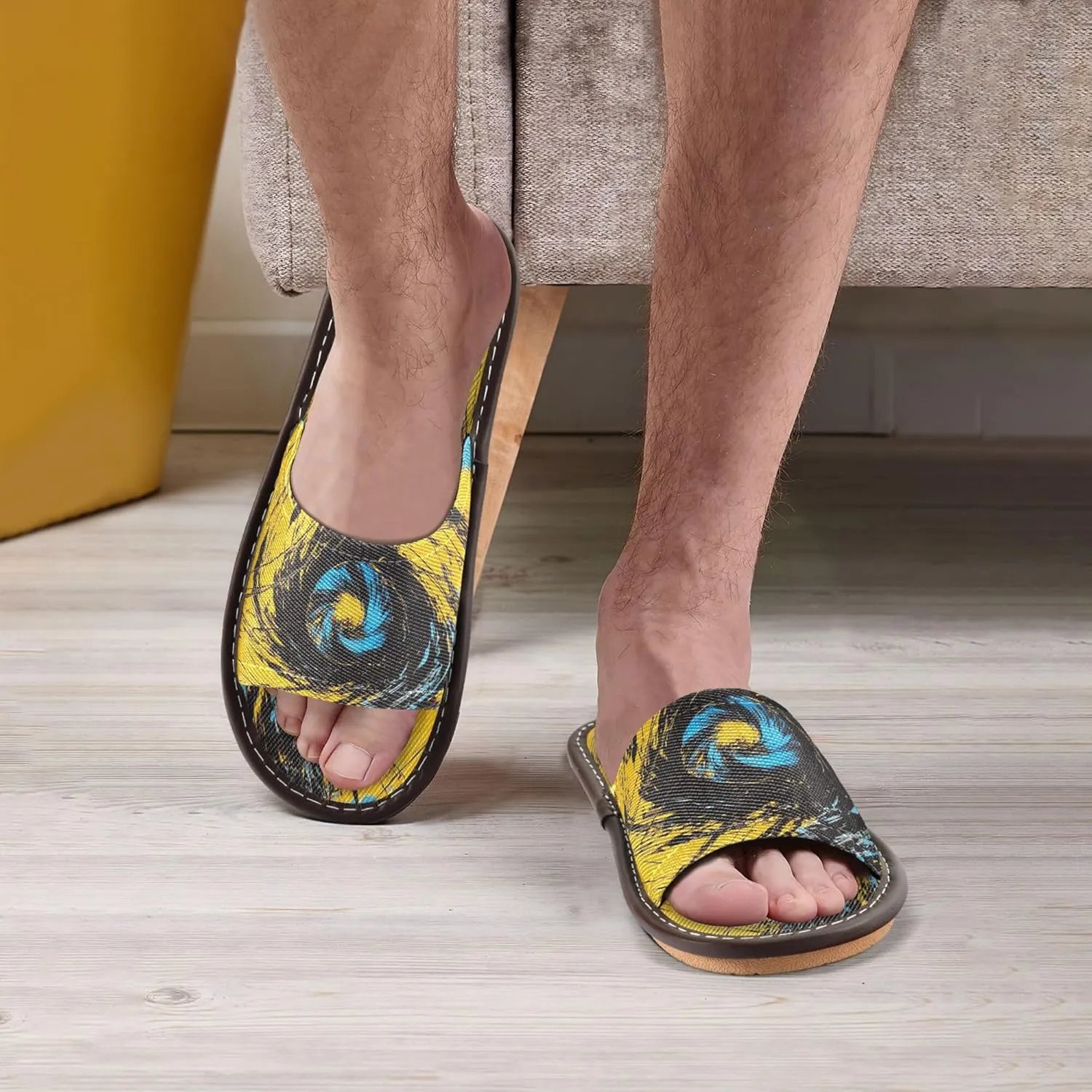 Summer Slipper Storm Tornado Graffiti Doodle Indoor House Men Women Quick Drying Slippers