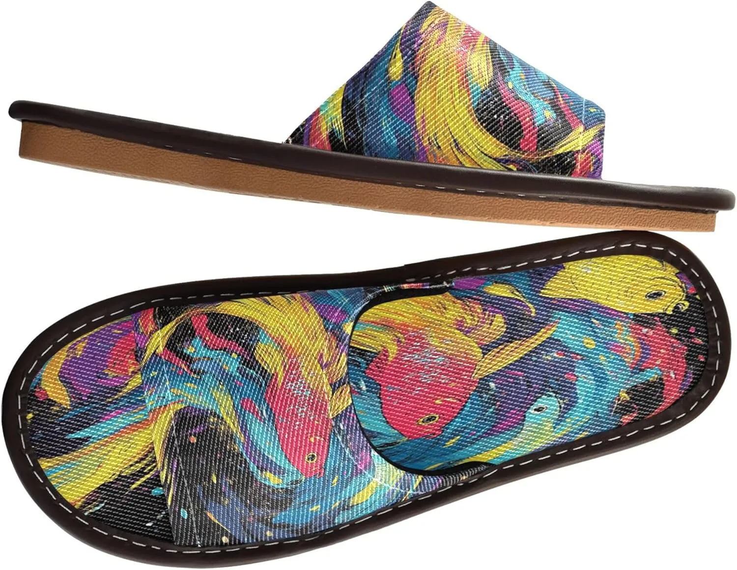 Summer Slipper Tornado Storm Fish Watercolor Indoor House Men Women Quick Drying Slippers