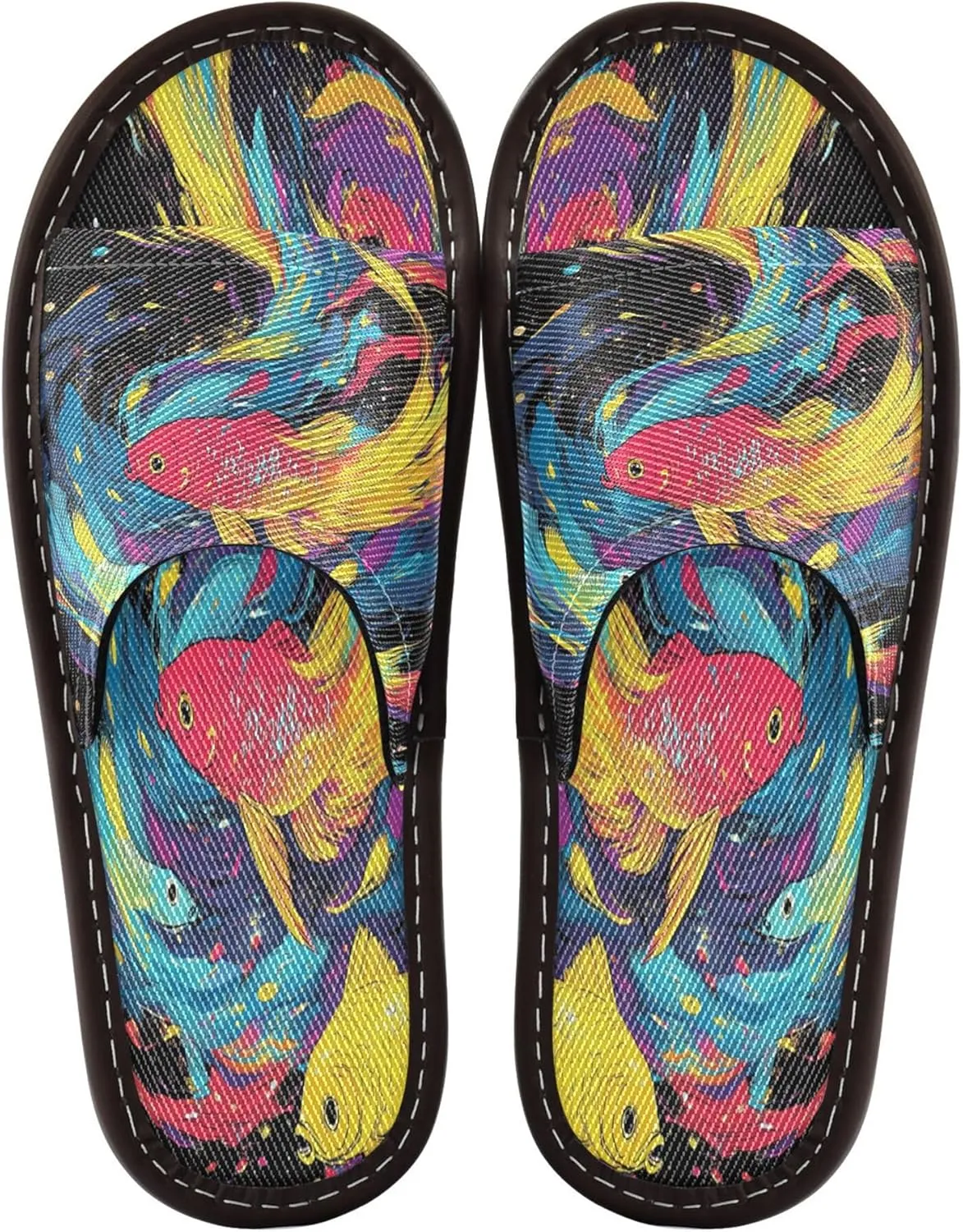 Summer Slipper Tornado Storm Fish Watercolor Indoor House Men Women Quick Drying Slippers