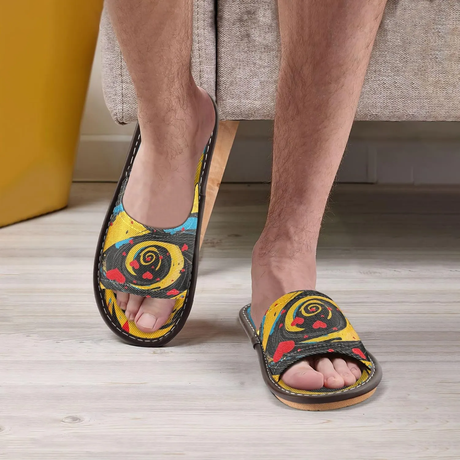 Summer Slipper Tornado Storm Heart Oil Indoor House Men Women Quick Drying Slippers