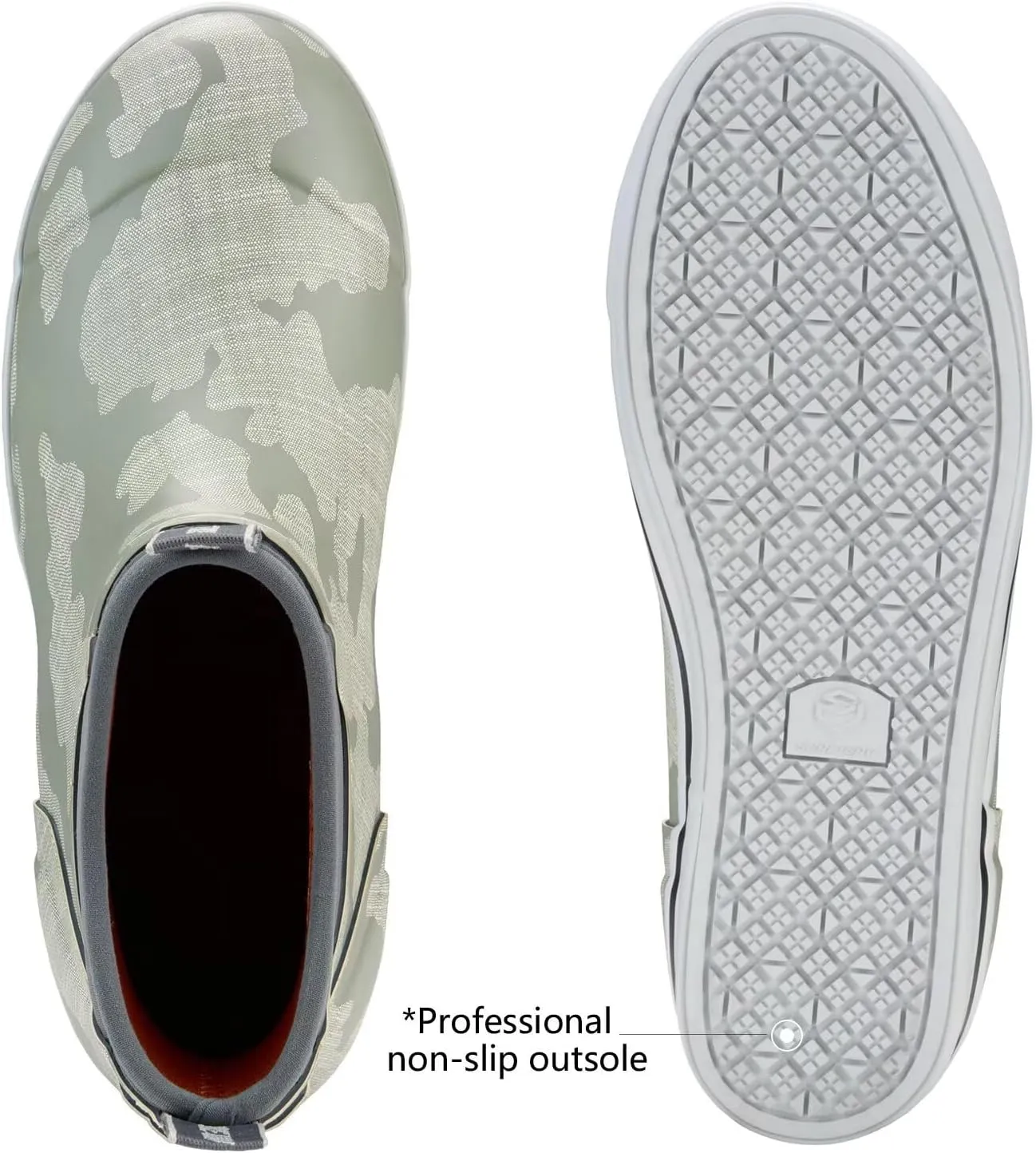 SUREWAY Women's Deck Boots Professional Non-Slip Fishing & Ankle Deck Boot Waterproof Rain Boots