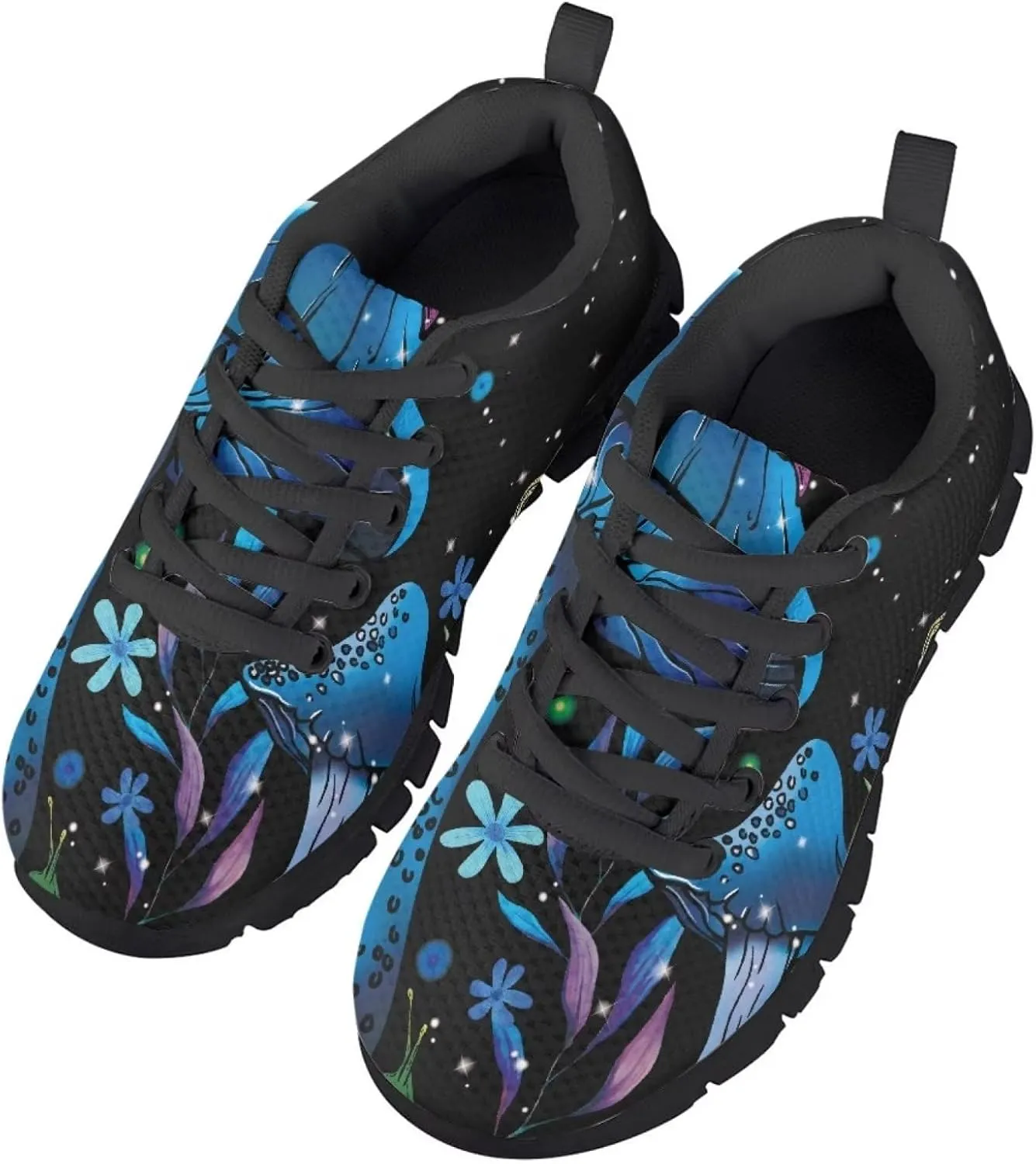 SYtrade Girls Athletic Shoes Kid's Lace-up Running Shoe Black Sole