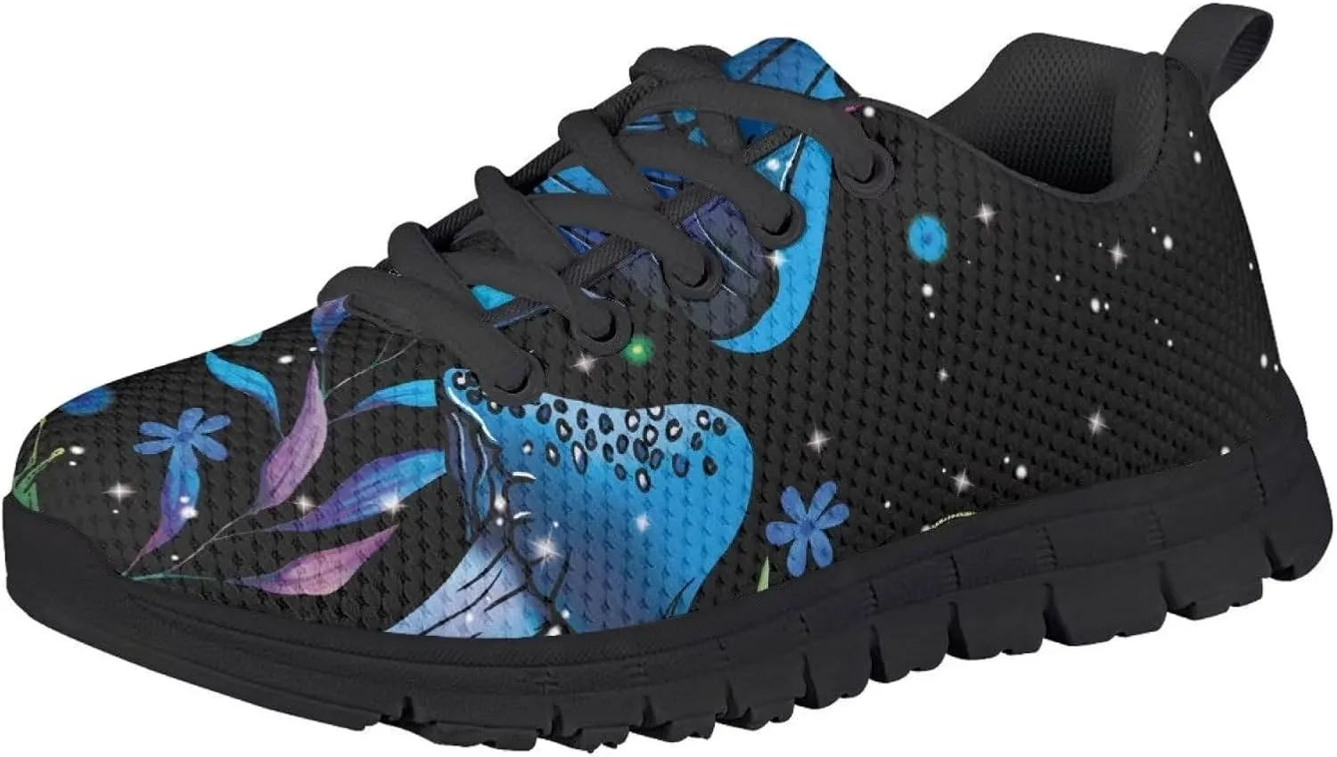 SYtrade Girls Athletic Shoes Kid's Lace-up Running Shoe Black Sole