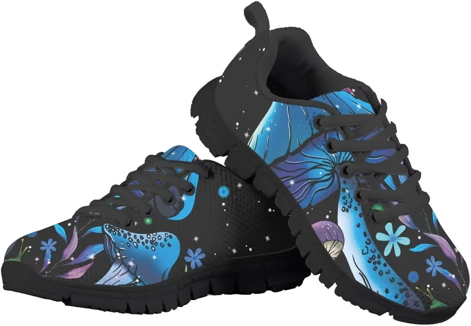 SYtrade Girls Athletic Shoes Kid's Lace-up Running Shoe Black Sole