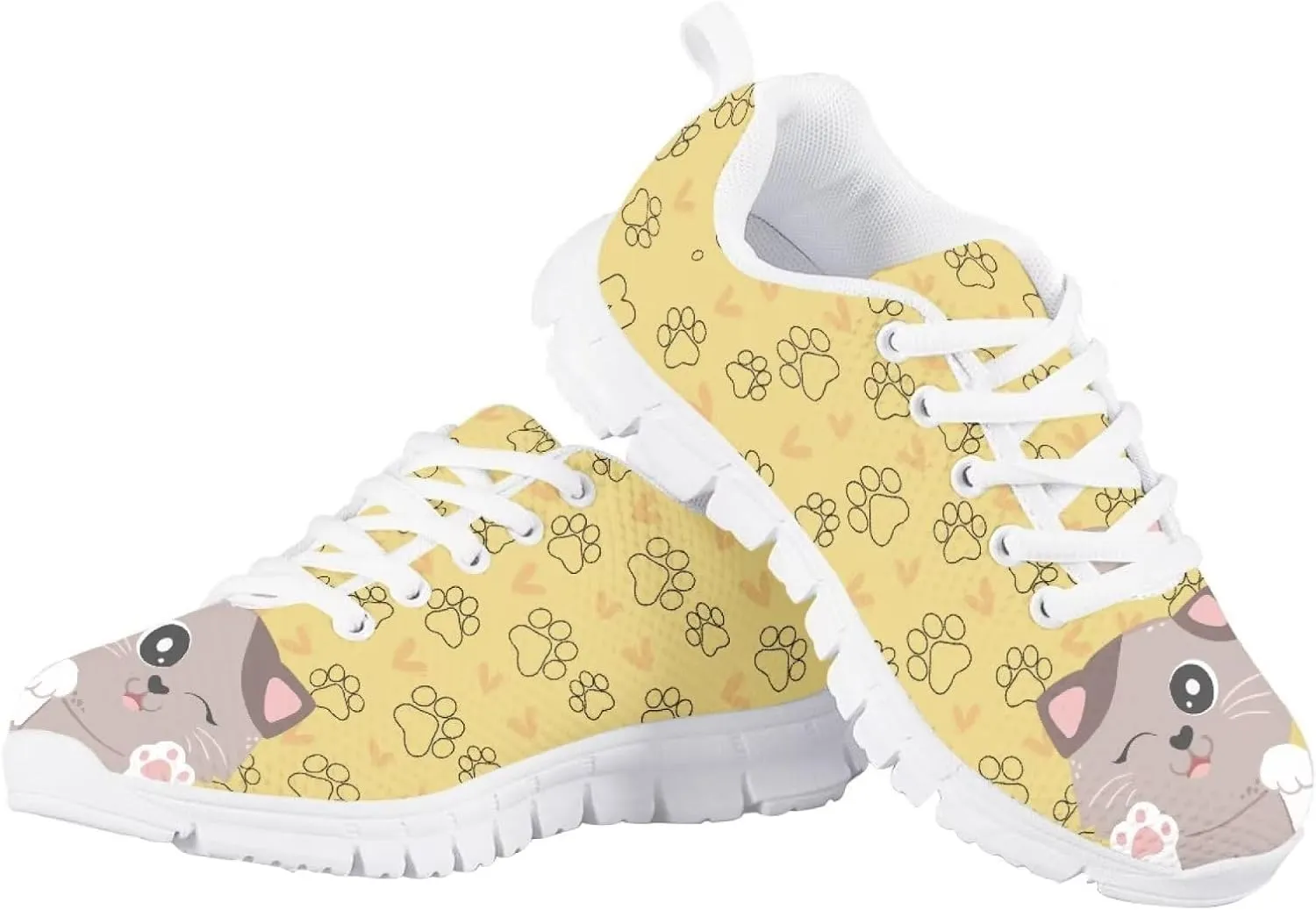 SYtrade Girls Slip-On Sneakers Lace-up Tennis Shoes Kids Athletic Shoes