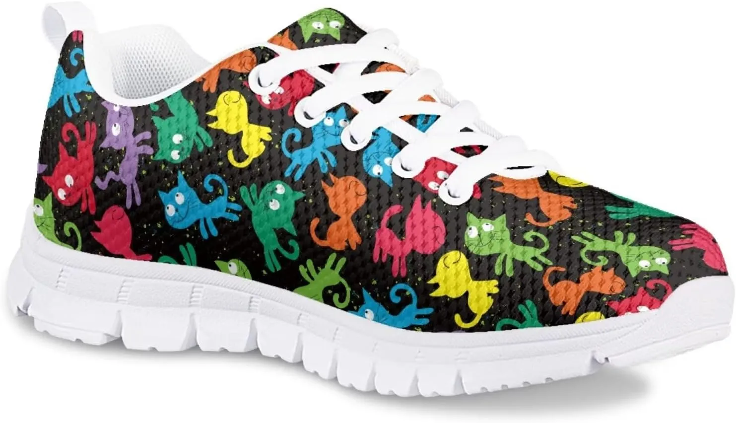 SYtrade Kids' Non-Marking Running Shoes White Sole Lace Up Walking Sneaker