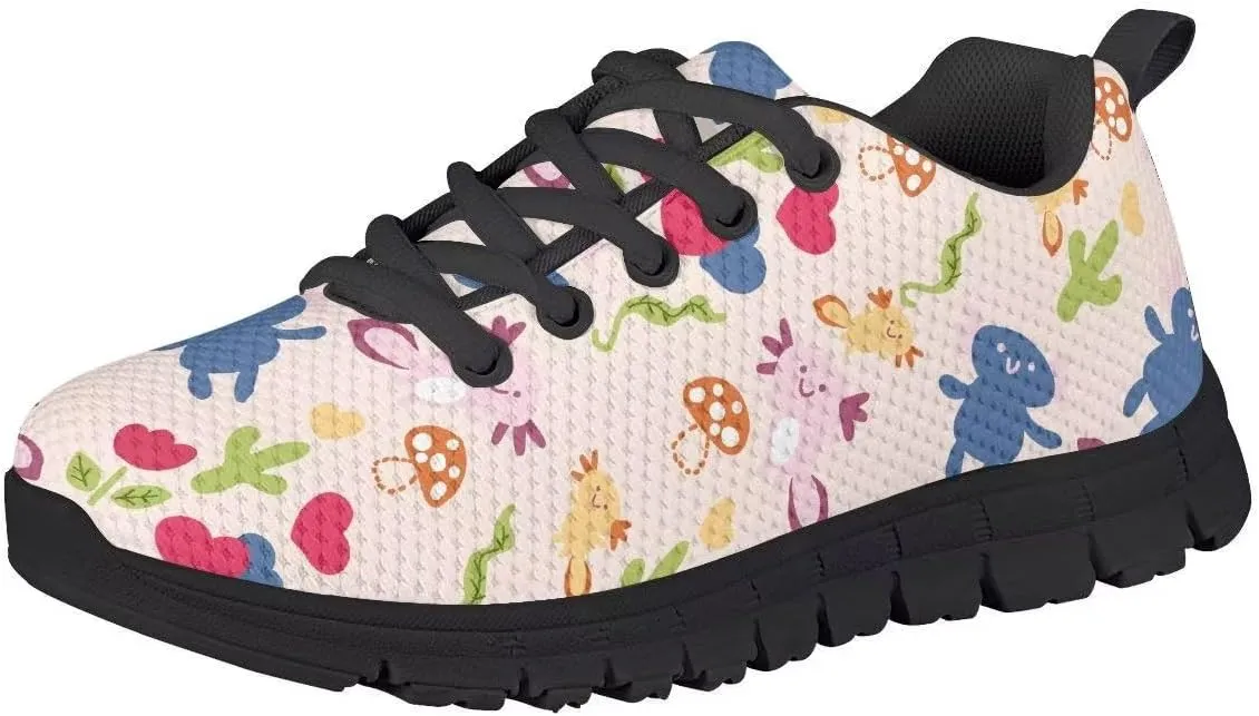 SYtrade Kids' Running Shoes Sports Fashion Sneaker Slip On Tennis Shoes Black Sole