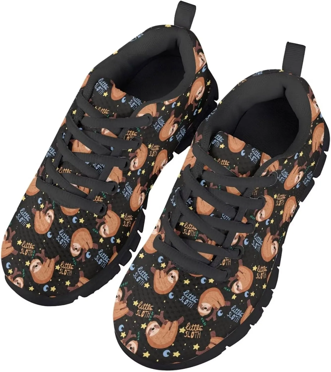 SYtrade Kids' Running Shoes Sports Fashion Sneaker Slip On Tennis Shoes Black Sole