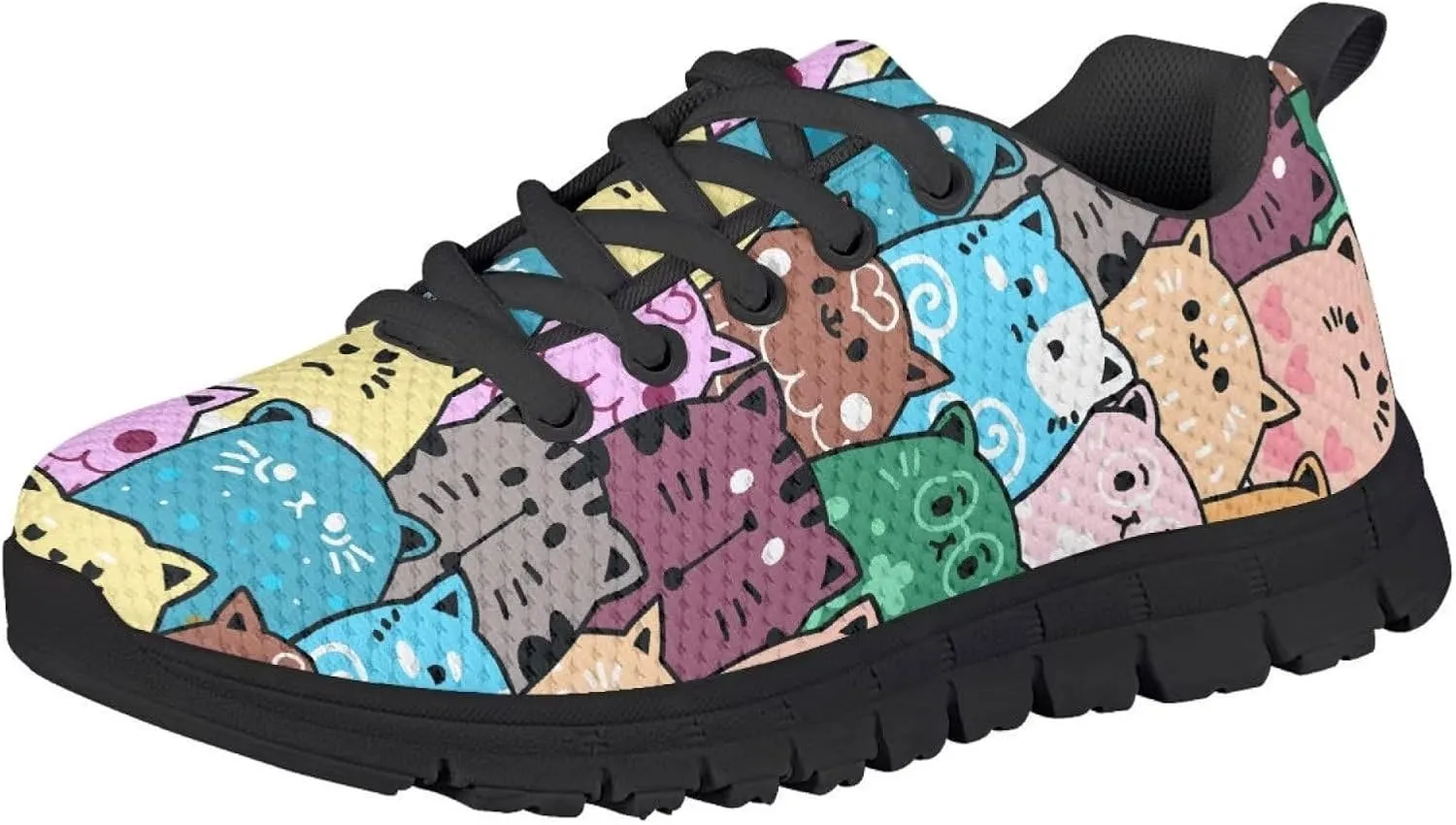 SYtrade Kids' Running Shoes Sports Fashion Sneaker Slip On Tennis Shoes Black Sole