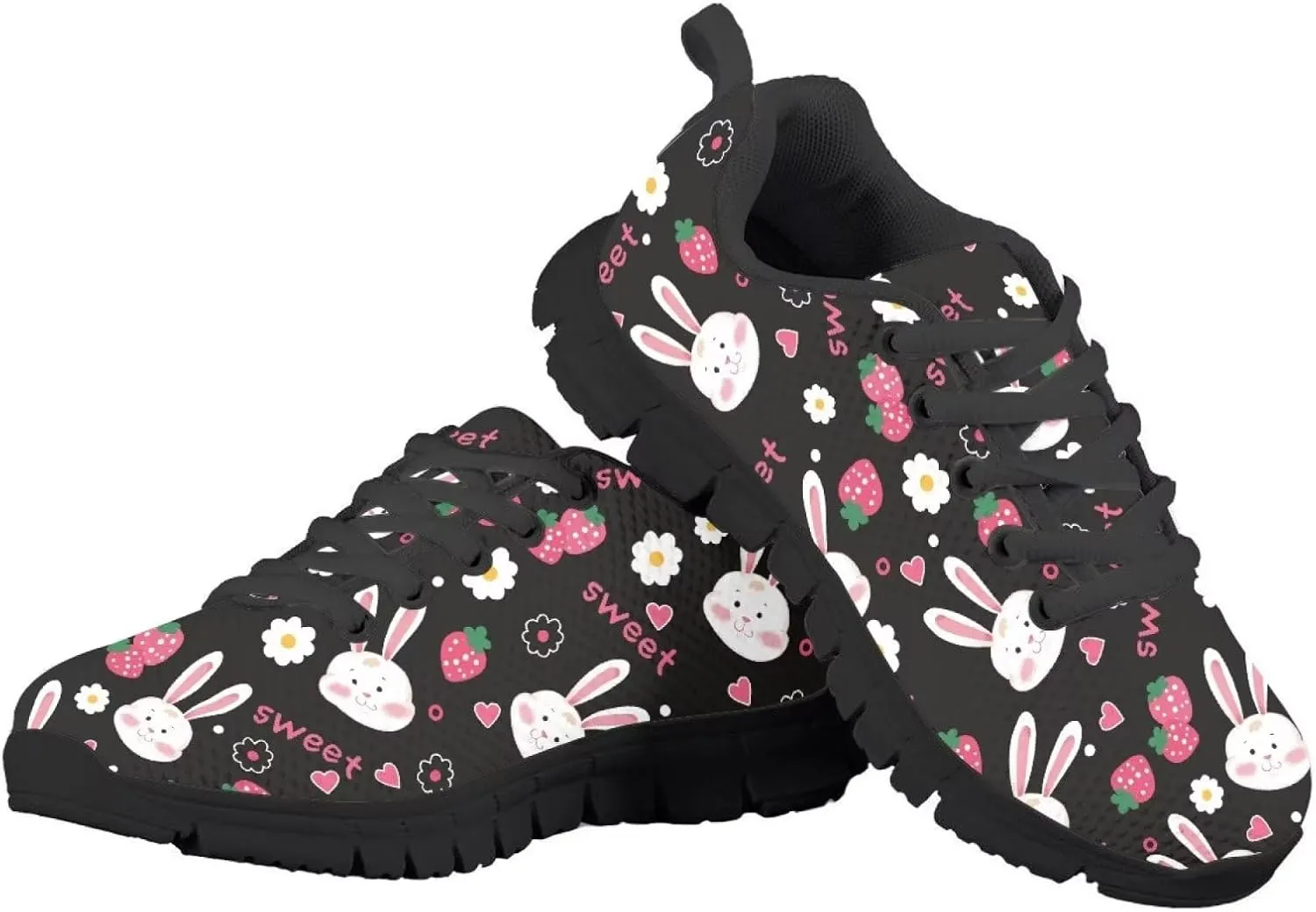 SYtrade Kids' Running Shoes Sports Fashion Sneaker Slip On Tennis Shoes Black Sole