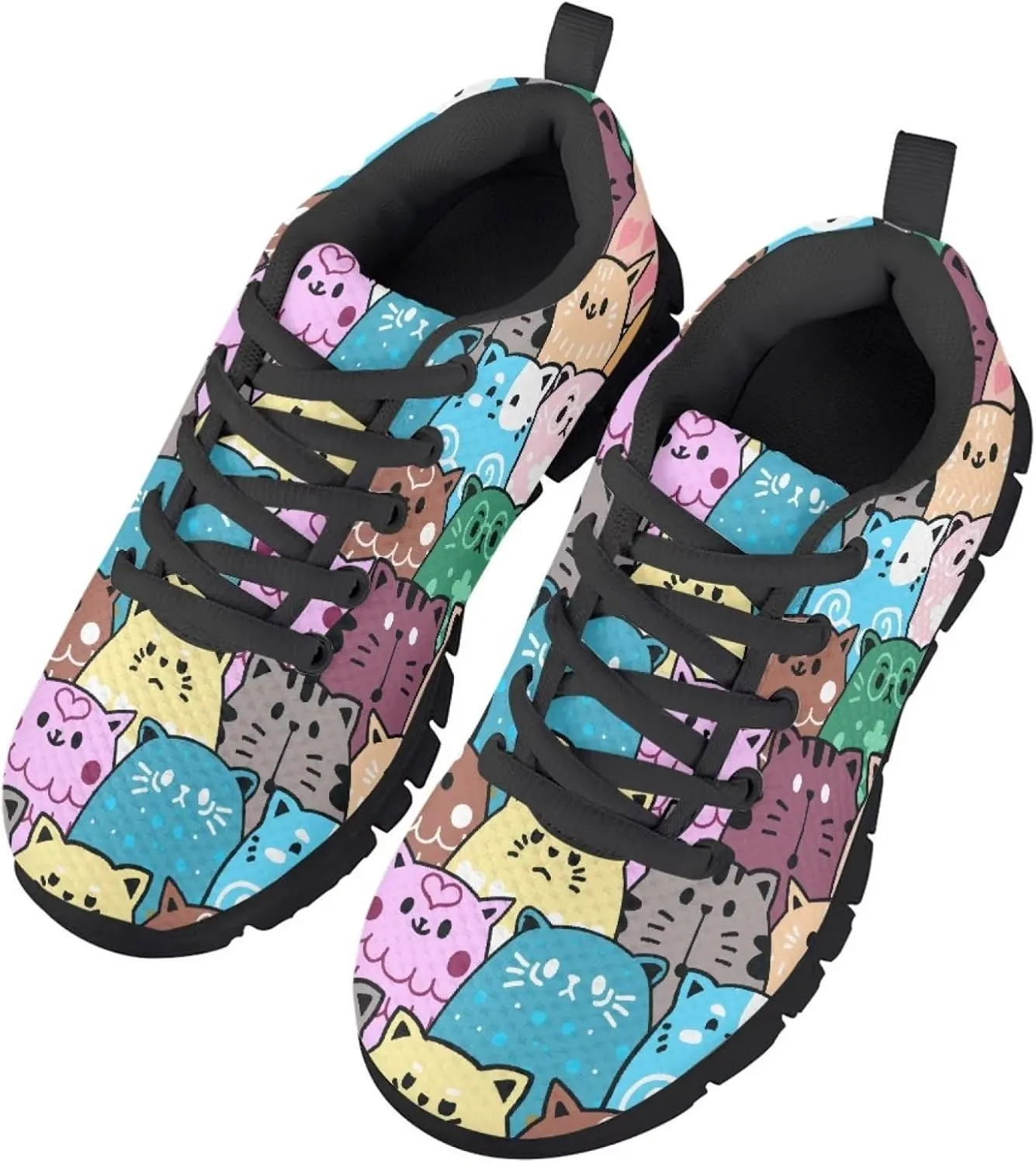 SYtrade Kids' Running Shoes Sports Fashion Sneaker Slip On Tennis Shoes Black Sole