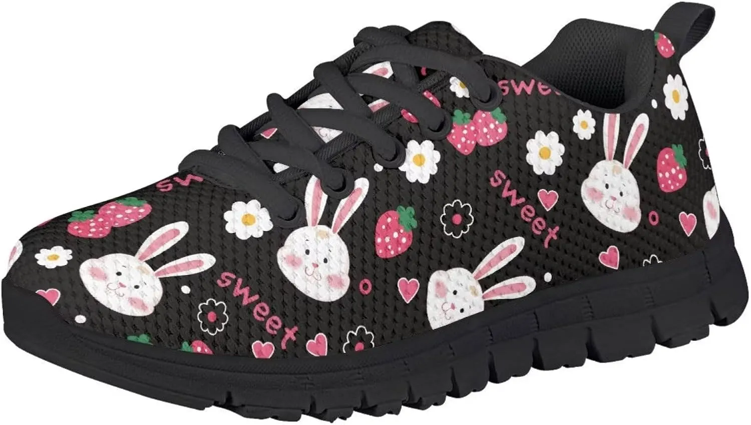 SYtrade Kids' Running Shoes Sports Fashion Sneaker Slip On Tennis Shoes Black Sole
