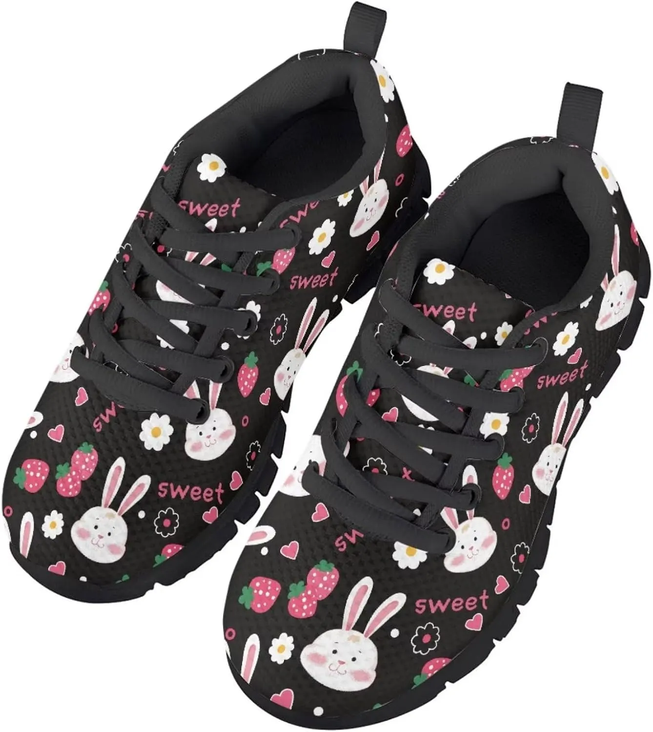 SYtrade Kids' Running Shoes Sports Fashion Sneaker Slip On Tennis Shoes Black Sole