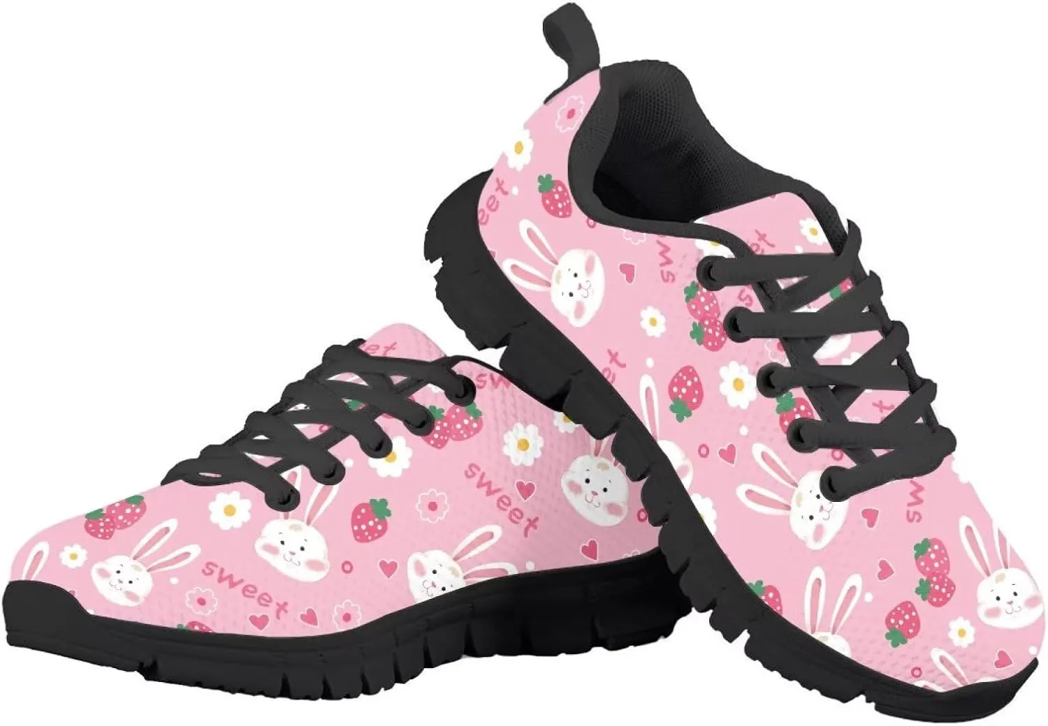 SYtrade Kids' Running Shoes Sports Fashion Sneaker Slip On Tennis Shoes Black Sole