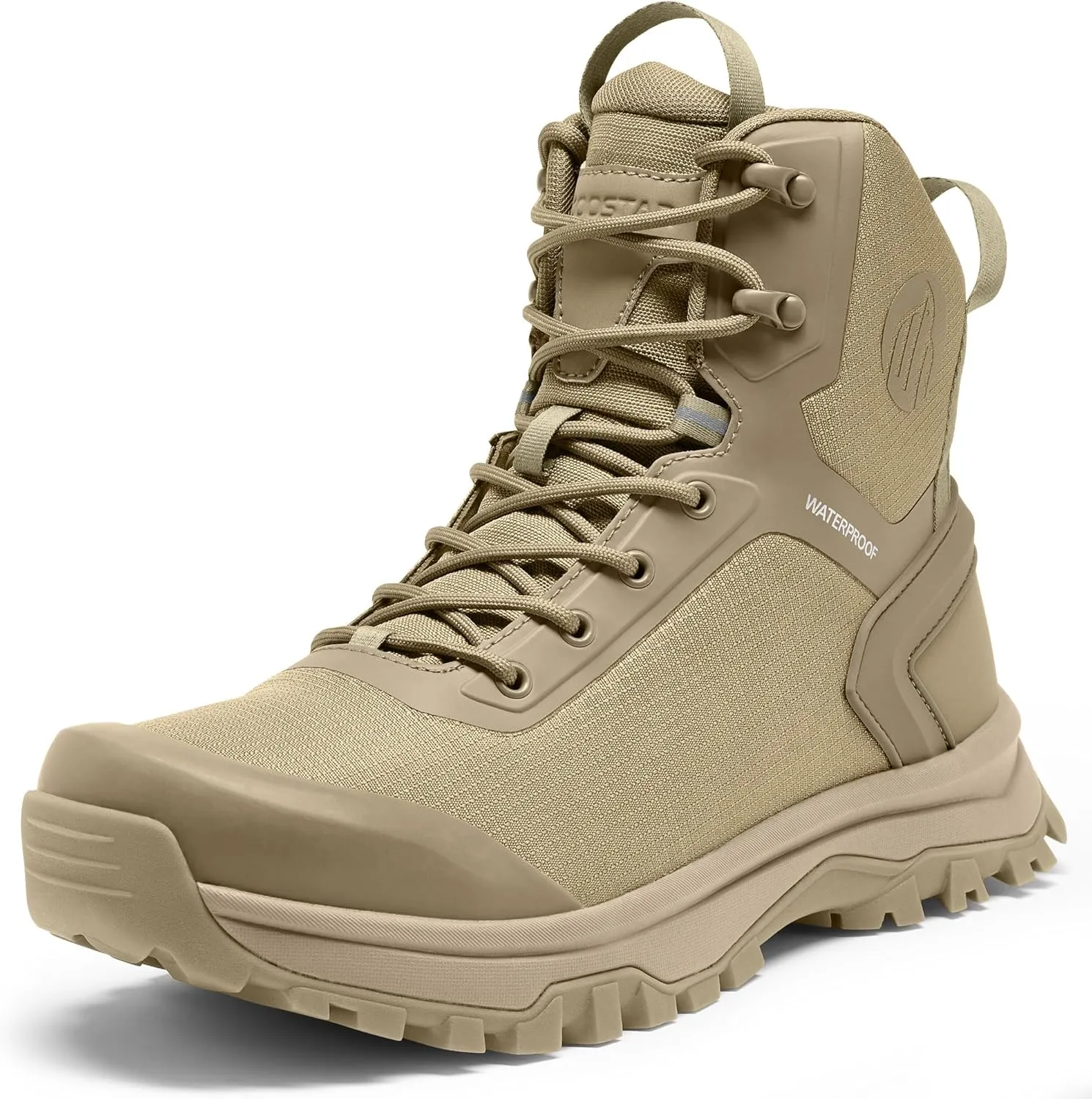 Tactical Boots for Men Lightweight Military Combat Boot Side Zipper Motorcycle Hiking Work Boots Waterproof 8 Inches