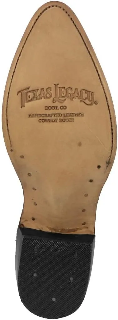 Texas Legacy Mens Brown Western Cowboy Boots Ostrich Leg Print Leather J Toe