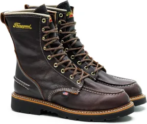 Thorogood 1957 Flyway 8” Waterproof Moc Toe Hunting Boots for Men - Full-Grain Leather with Slip-Resistant Heel Outsole and Shock-Absorbing Footbed, Briar Pitstop - 10 W US