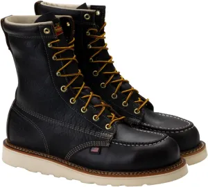 Thorogood American Heritage 8” Steel Toe Work Boots for Men - Full-Grain Leather with Moc Toe, Slip-Resistant Wedge Outsole, and Comfort Insole; EH Rated