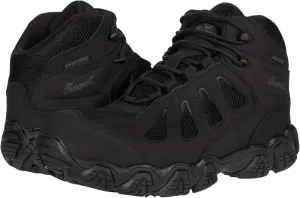 Thorogood Crosstrex Mid Waterproof Hiking Boots for Men - Lightweight Black Leather and Mesh with Safety Toe, Comfort Insole, and Athletic Traction Outsole