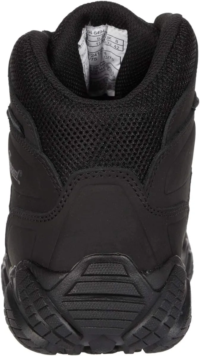 Thorogood Crosstrex Mid Waterproof Hiking Boots for Men - Lightweight Black Leather and Mesh with Safety Toe, Comfort Insole, and Athletic Traction Outsole