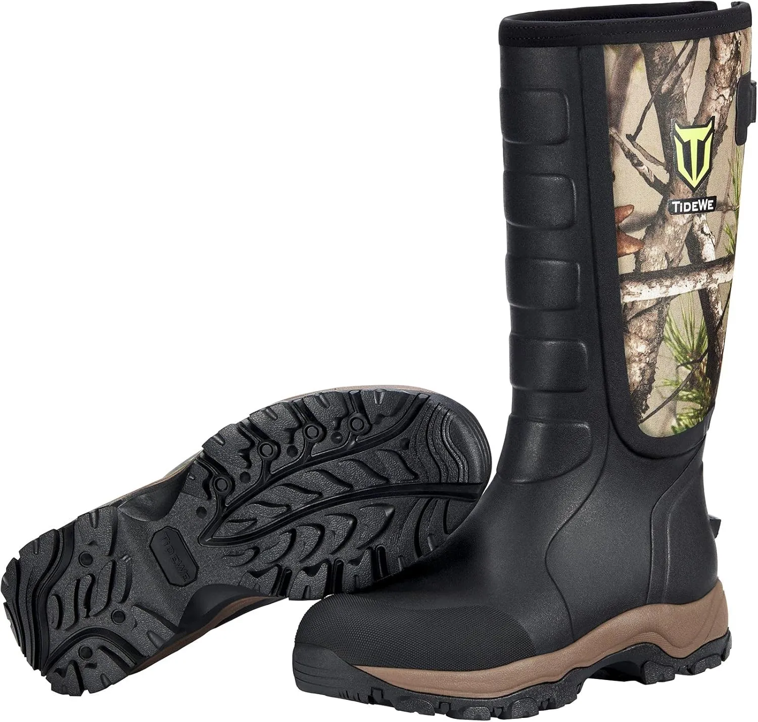 TIDEWE Hunting Boots Snake Proof for Men and Women, Waterproof Insulated Warm Rubber With Steel Shank, 5mm Neoprene Lightweight Outdoor, Sturdy Work for Farming Gardening